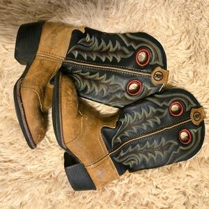 Tony Lama Little Boys Cowboy Boots 13D Brown Black